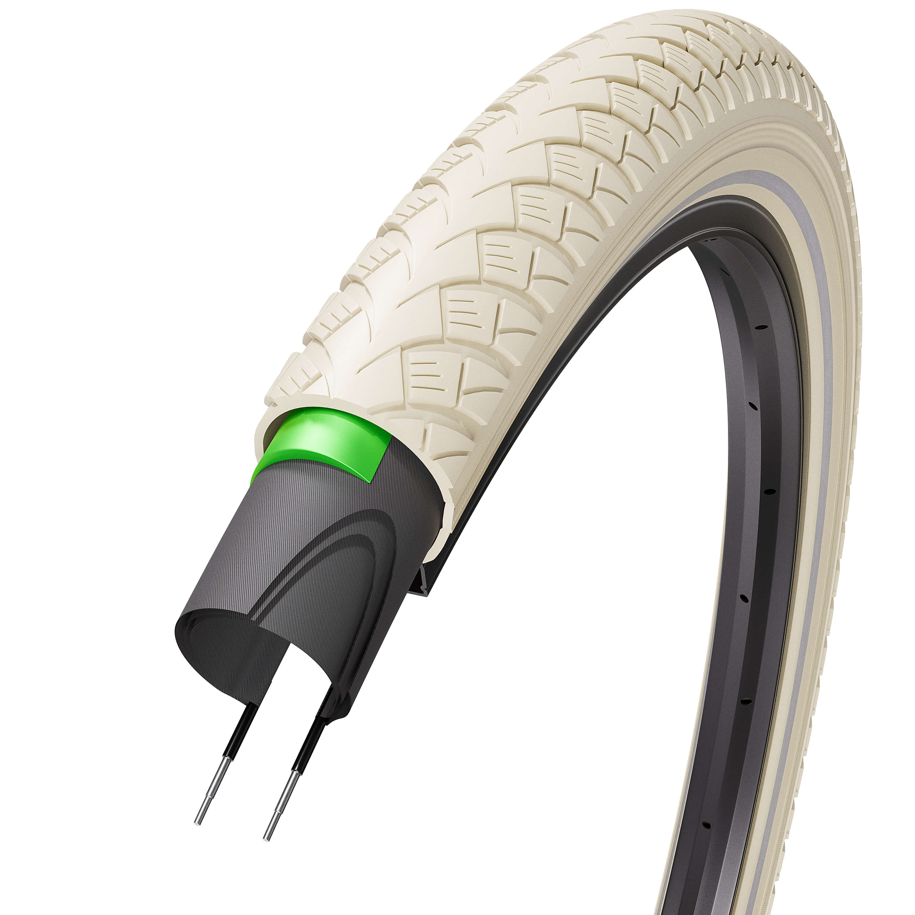Fahrradreifen 28x1,75 Zoll 47-622 700x45c Reflex + 3 mm Pannenschutz Creme  günstig kaufen