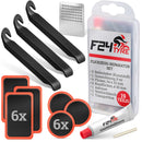 F24Tyre XXL Fahrradreifen Reparatursatz Komplett Flickzeug 19-teilig Flickset