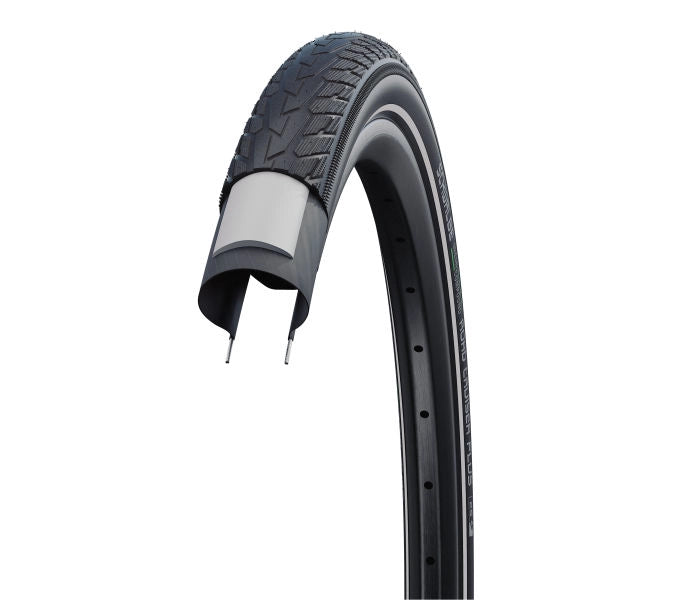 Schwalbe Road Cruiser PLUS 28x1,60 Zoll 42-622 700x40c Reflex 3 mm PunctureGuard GreenCompund Active Line